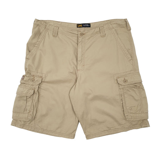Mens Beige Lee  Cargo Shorts