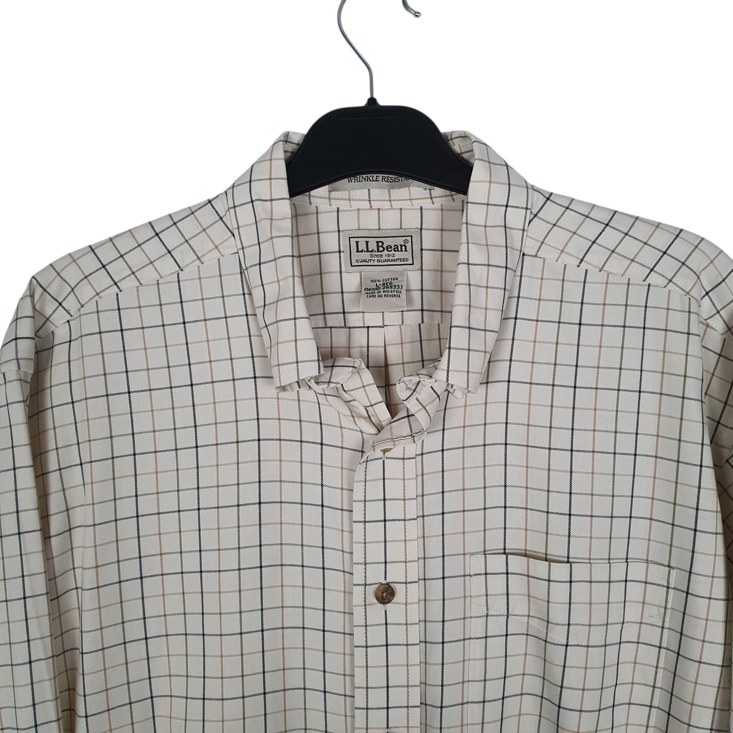 Mens Cream L.L.Bean   Shirt