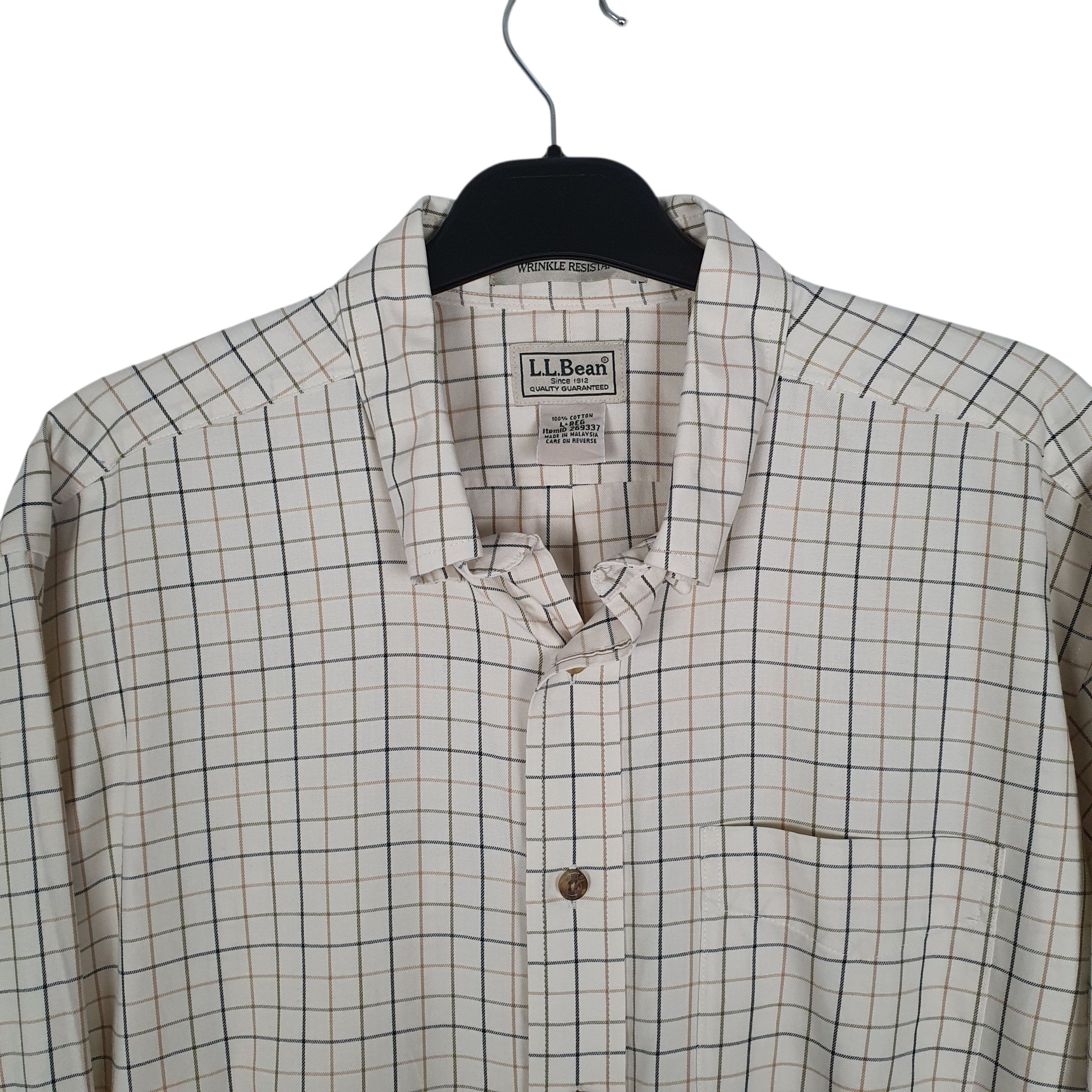 Mens Cream L.L.Bean   Shirt