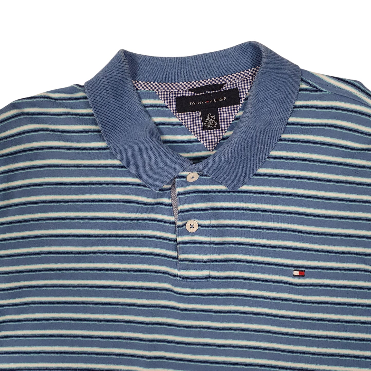 Mens Blue Tommy Hilfiger  Hoodie Polo Shirt