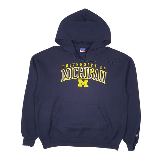 Mens Navy Champion Michigan University Hoodie Jumper