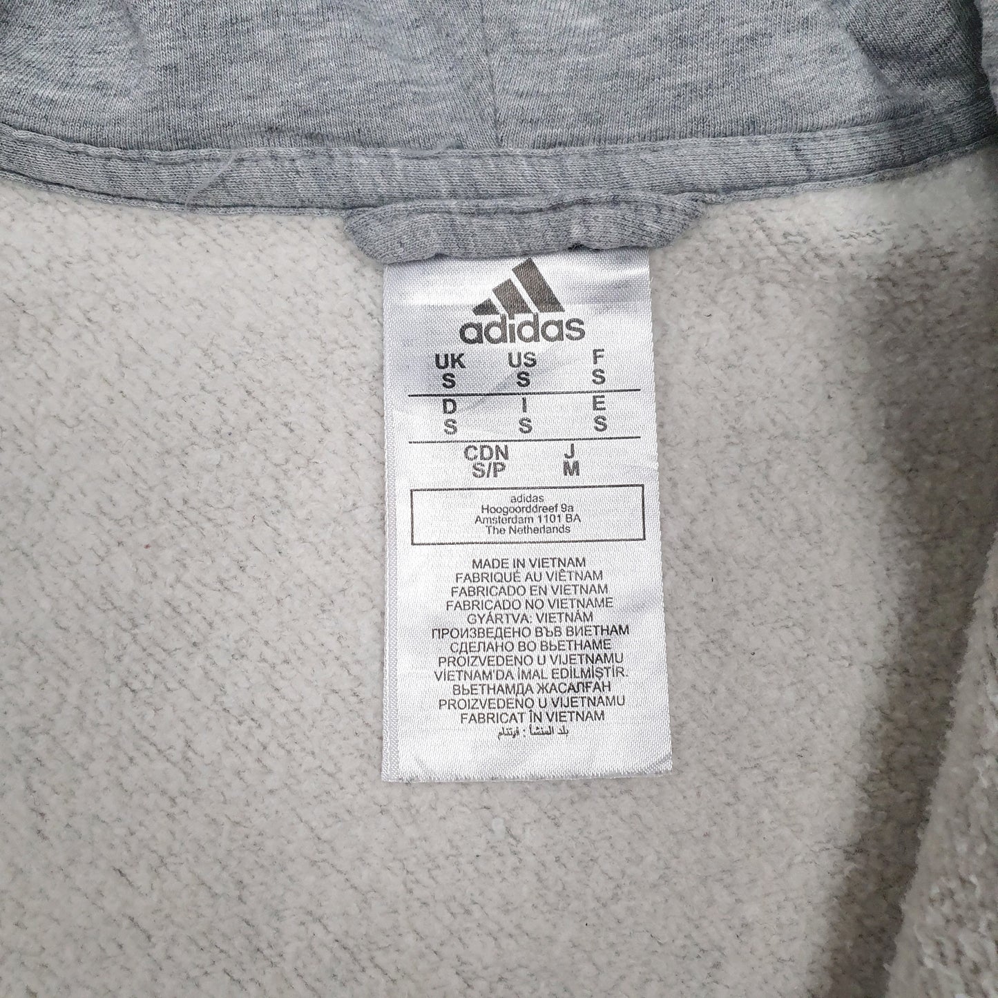 Mens Grey Adidas  Full Zip Jumper