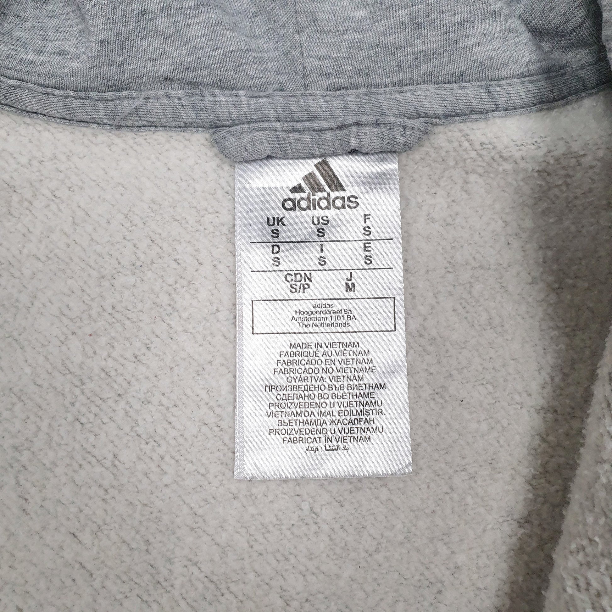 Mens Grey Adidas  Full Zip Jumper