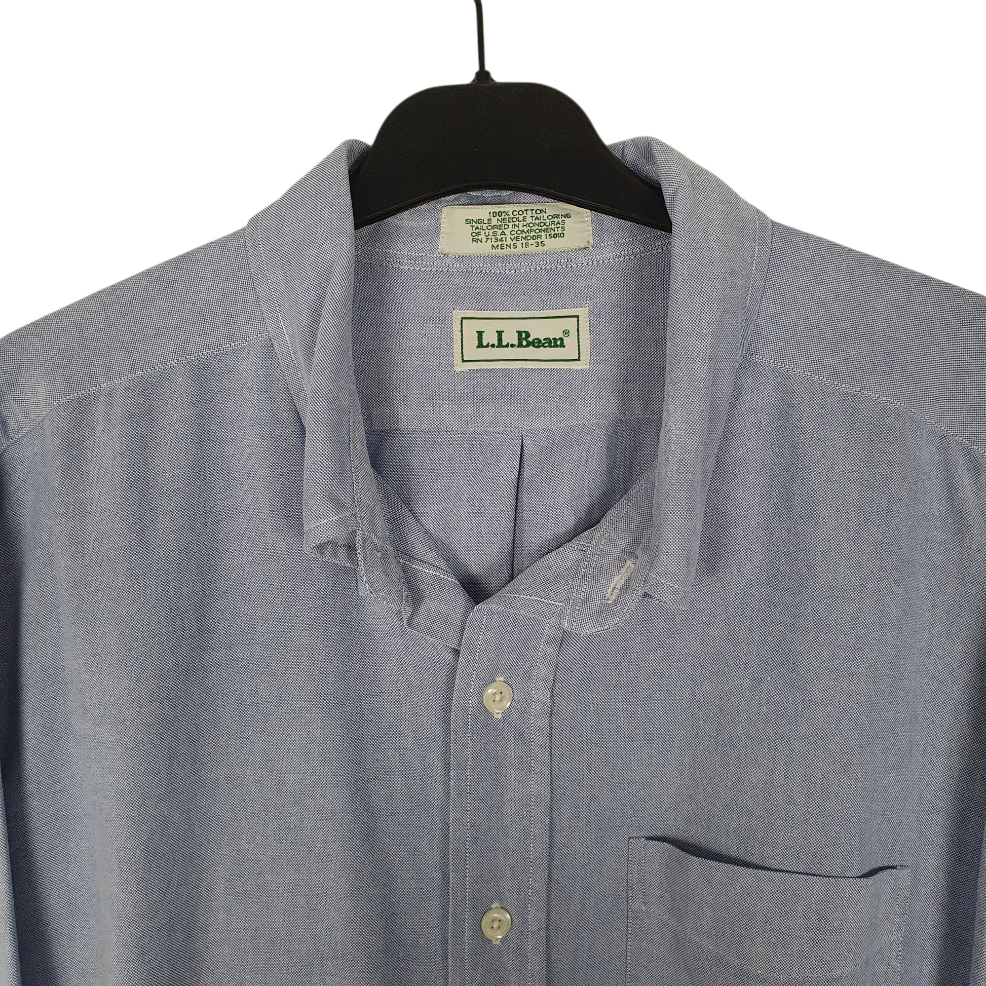 Mens Blue L.L.Bean Vintage 90s  Shirt