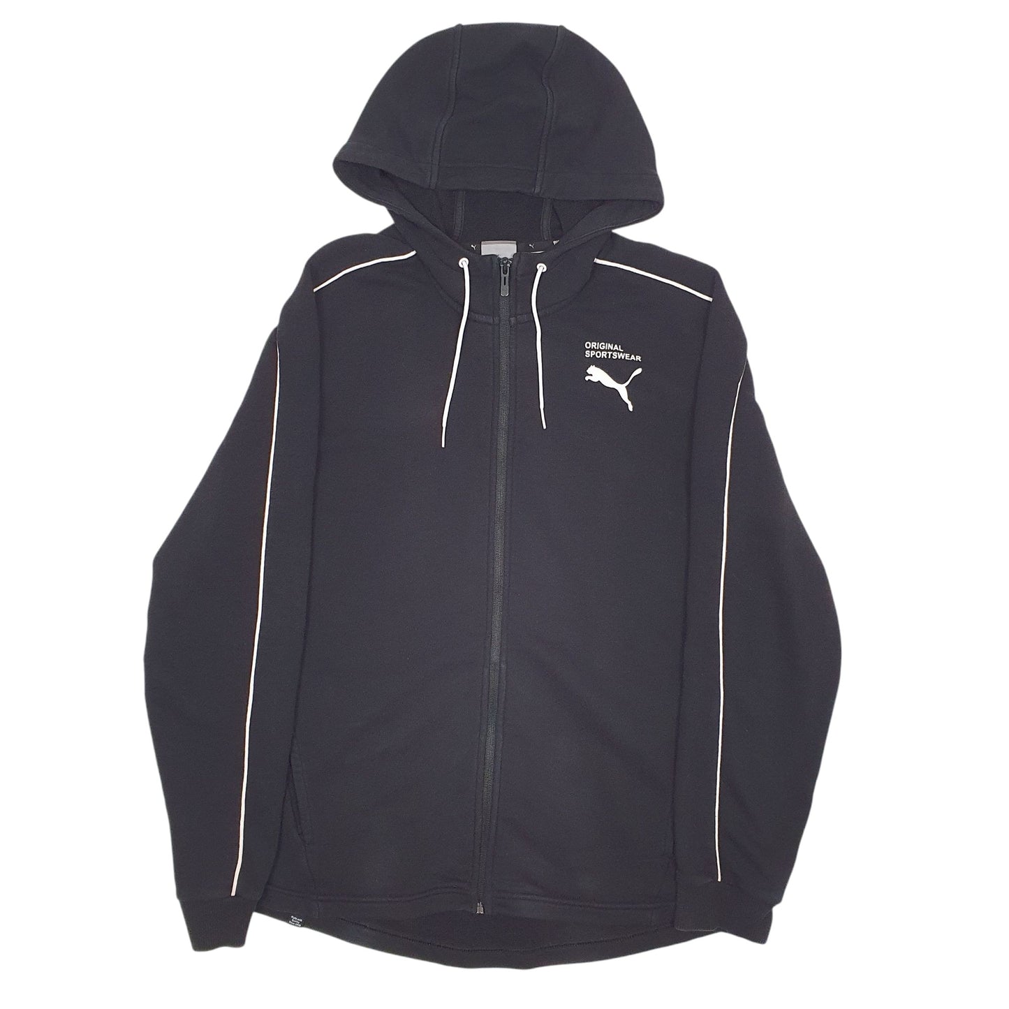 Mens Black Puma  Full Zip Jumper