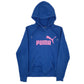 Womens Blue Puma Spellout Hoodie Jumper