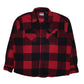 Mens Red Wrangler Fleece Plaid Full Zip Coat