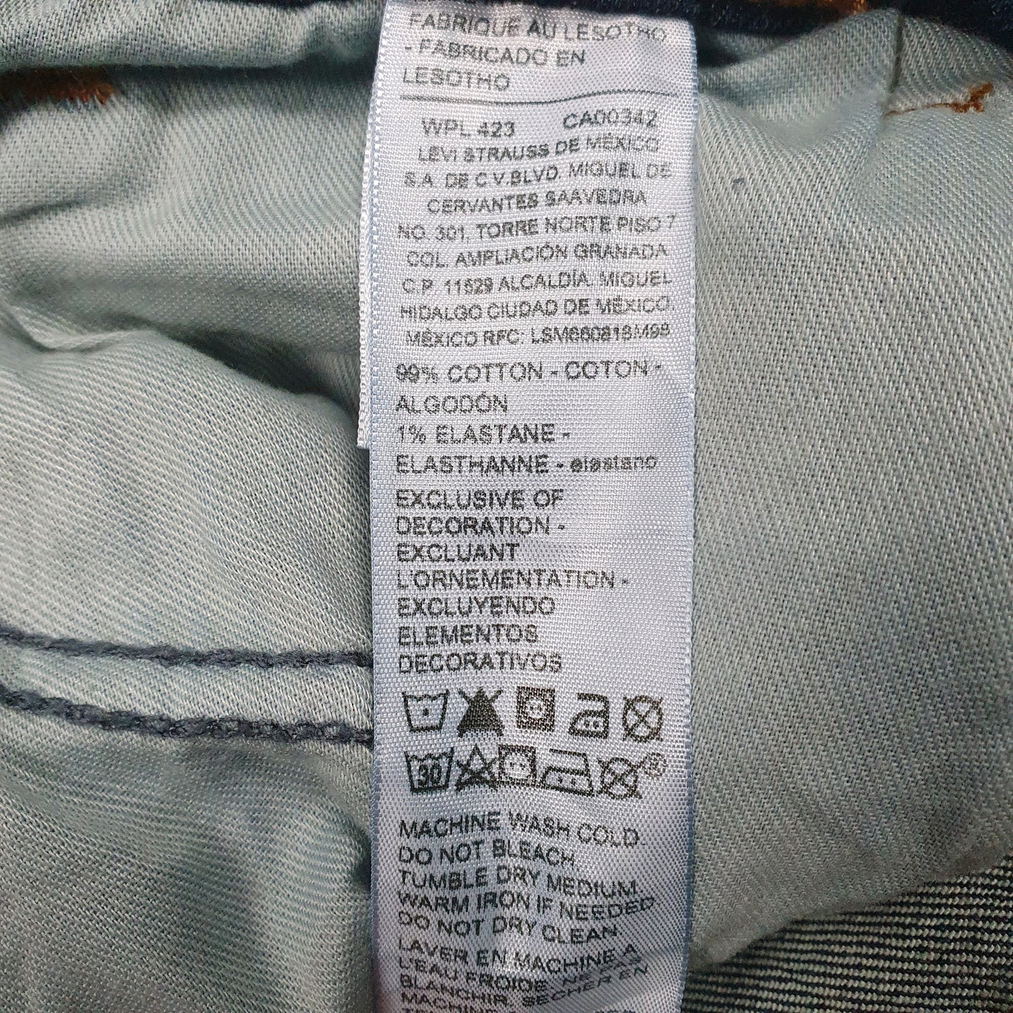 Mens Blue Levis Athletic  Jeans