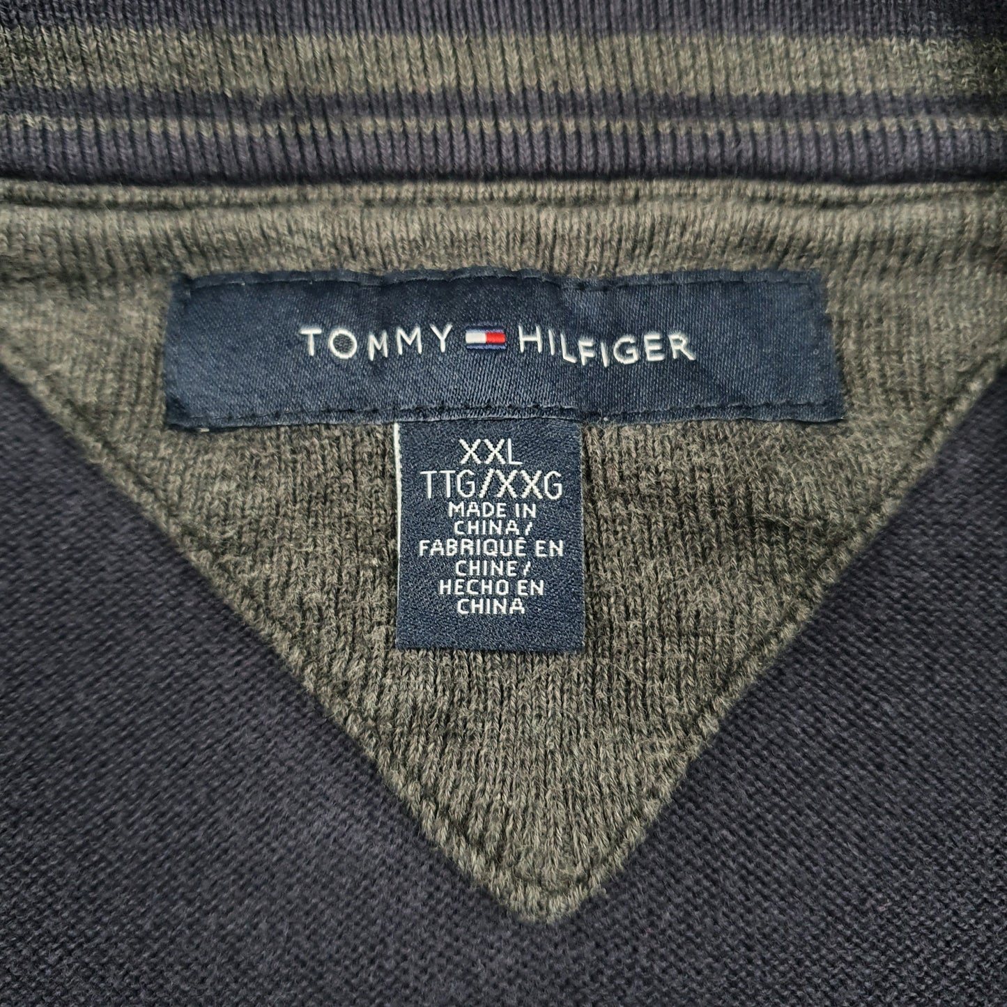 Mens Navy Tommy Hilfiger Lightweight Crewneck Jumper