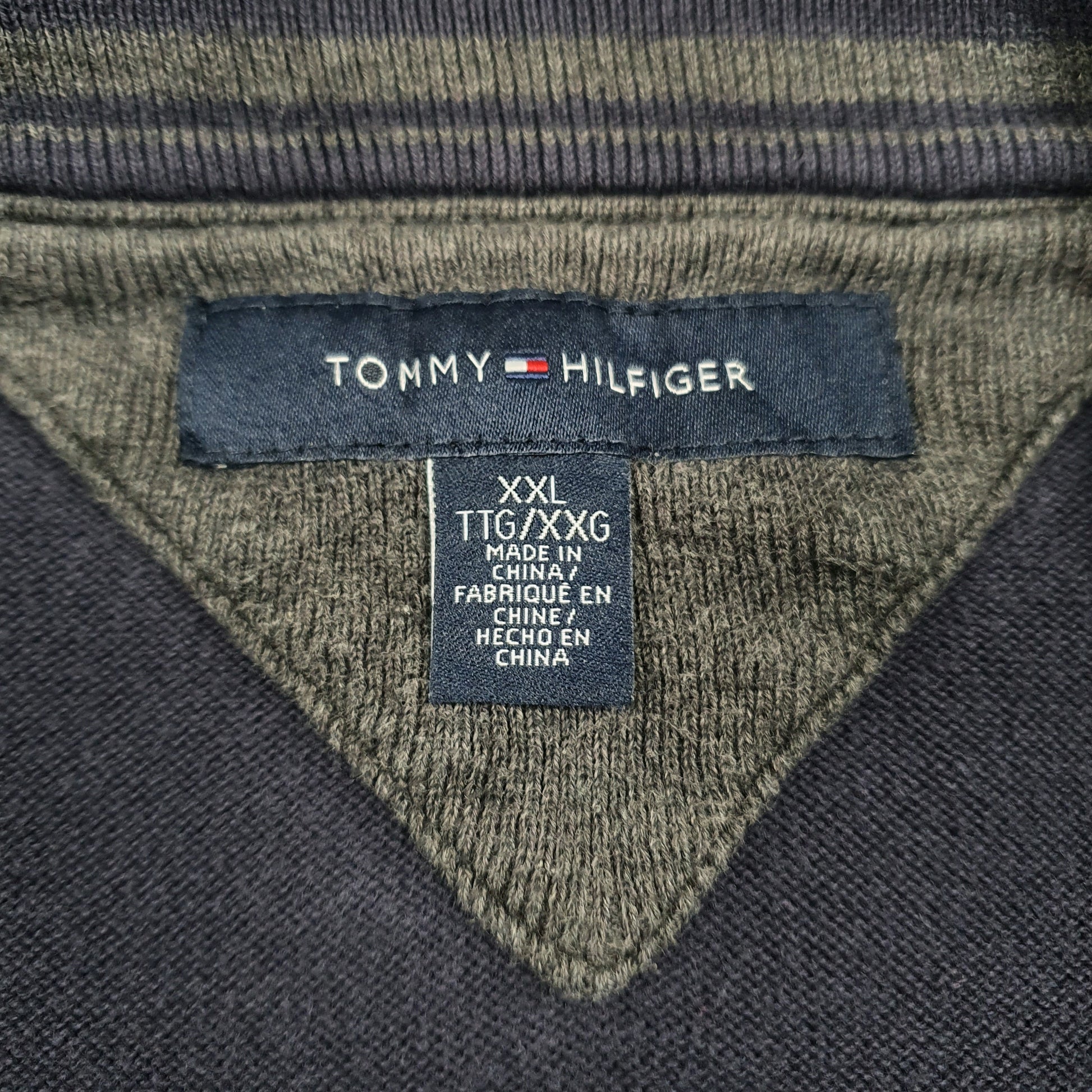 Mens Navy Tommy Hilfiger Lightweight Crewneck Jumper