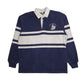 Mens Navy Barbarian Catholic Central Rugby Long Sleeve Polo Shirt