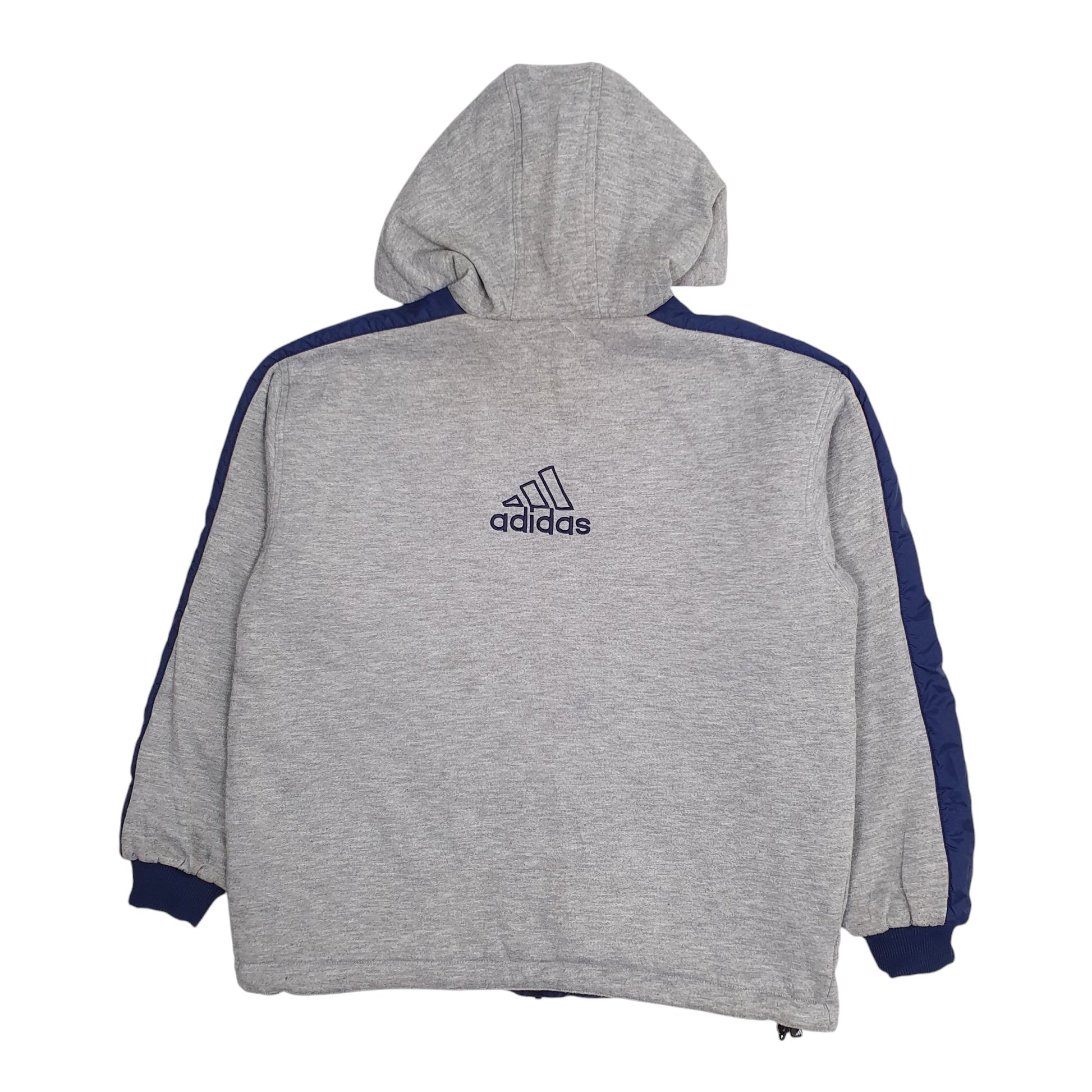 Mens Navy Adidas Vintage 90s Reversible Hoodie  Coat