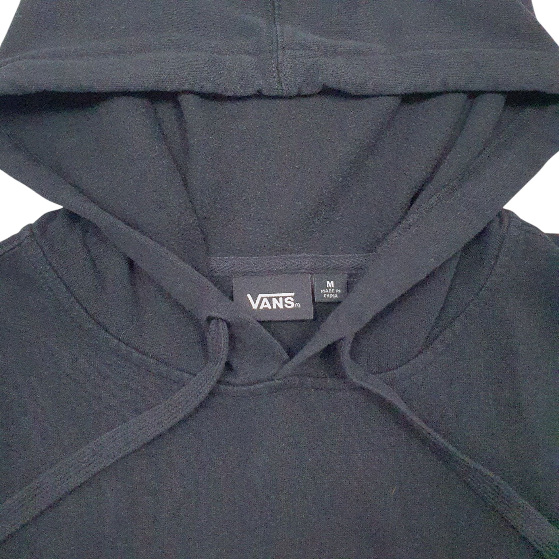 Mens Black Vans Spellout Hoodie Jumper