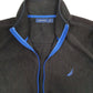 Mens Black Nautica  Full Zip Jumper