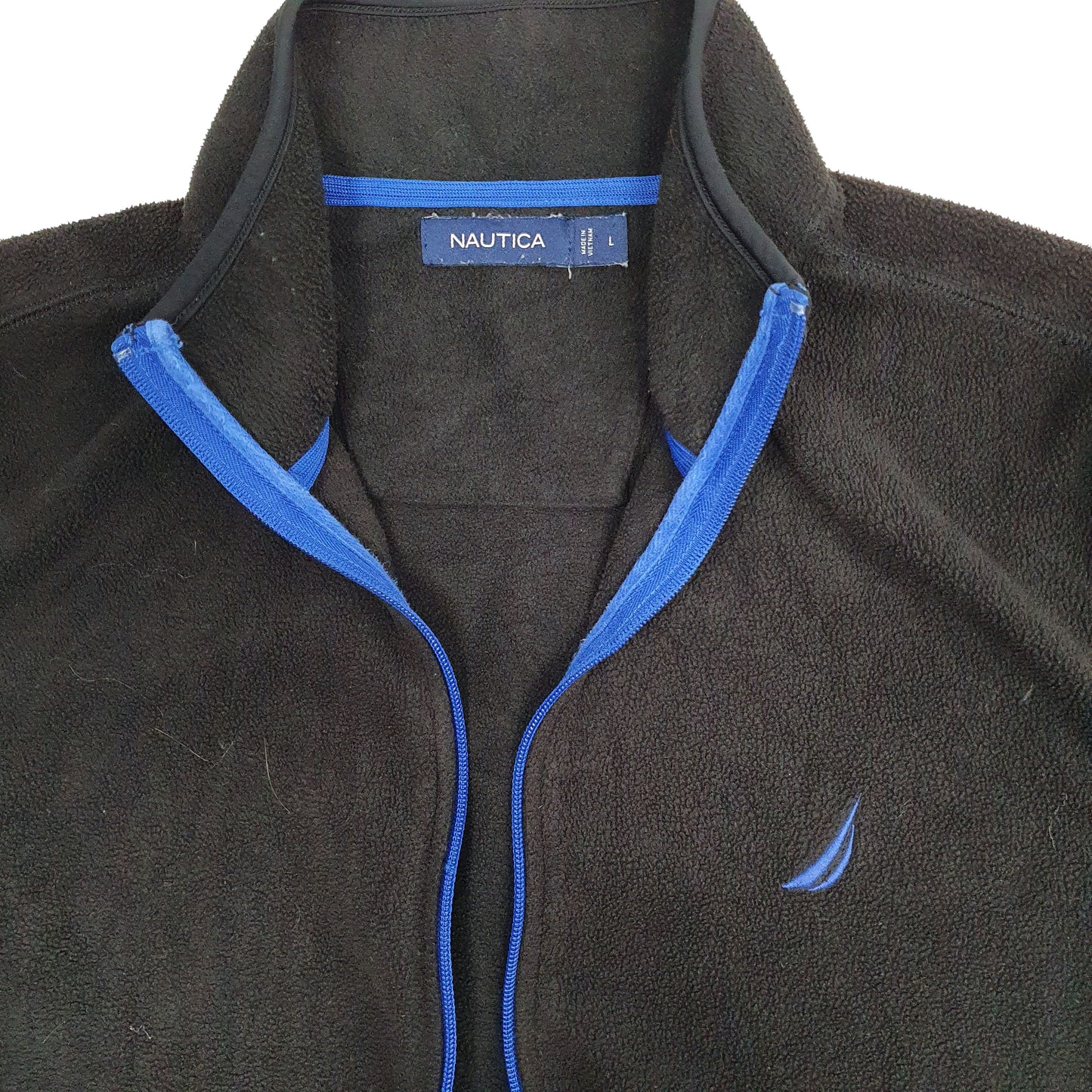 Mens Black Nautica  Full Zip Jumper
