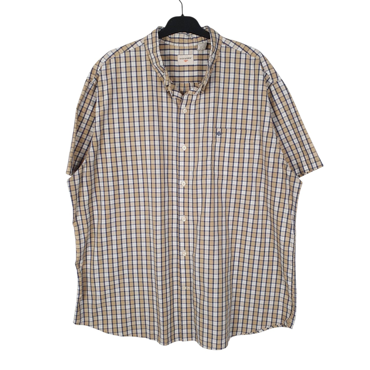Mens Beige Dockers  Short Sleeve Shirt