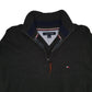 Mens Grey Tommy Hilfiger  Quarter Zip Jumper