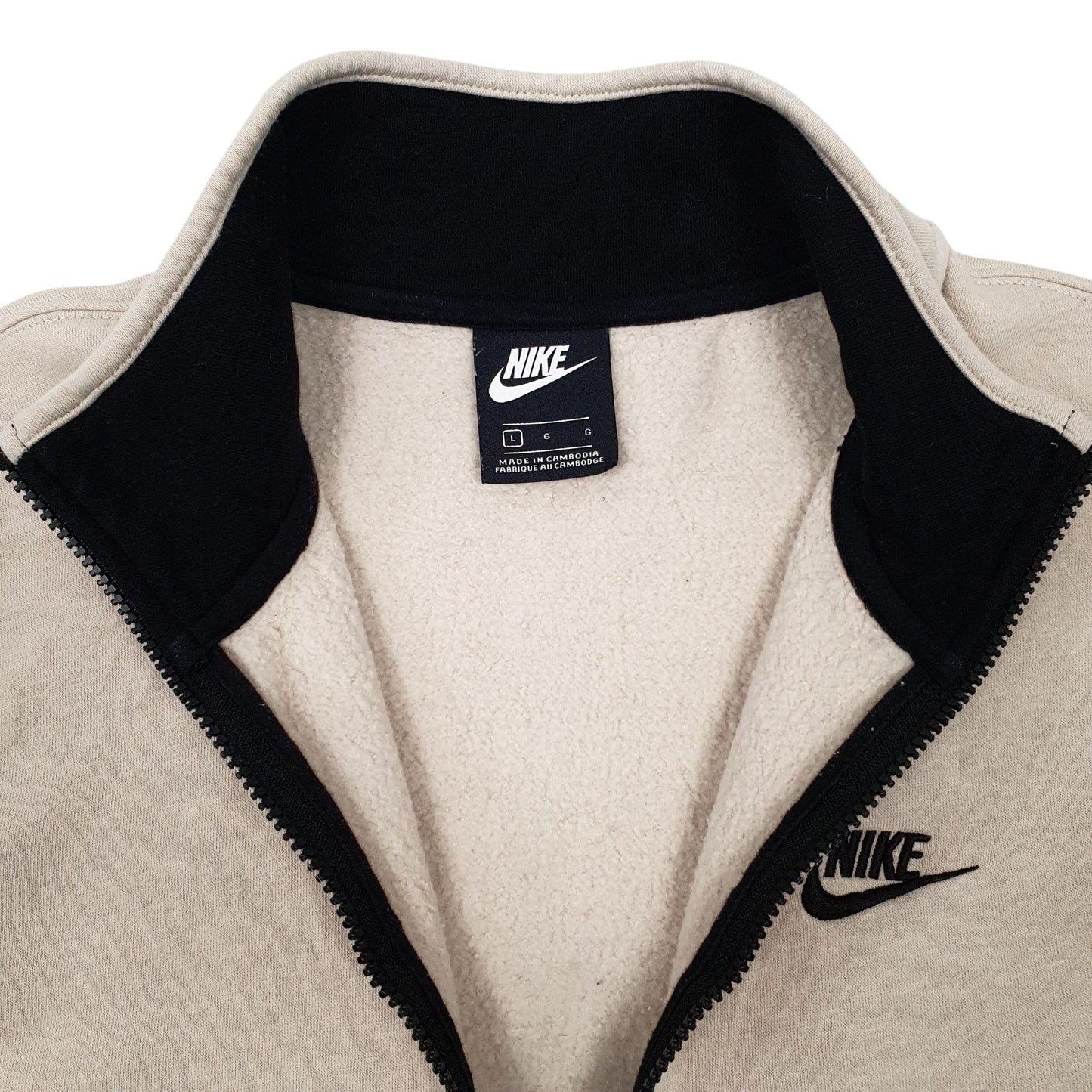 Mens Beige Nike  Quarter Zip Jumper