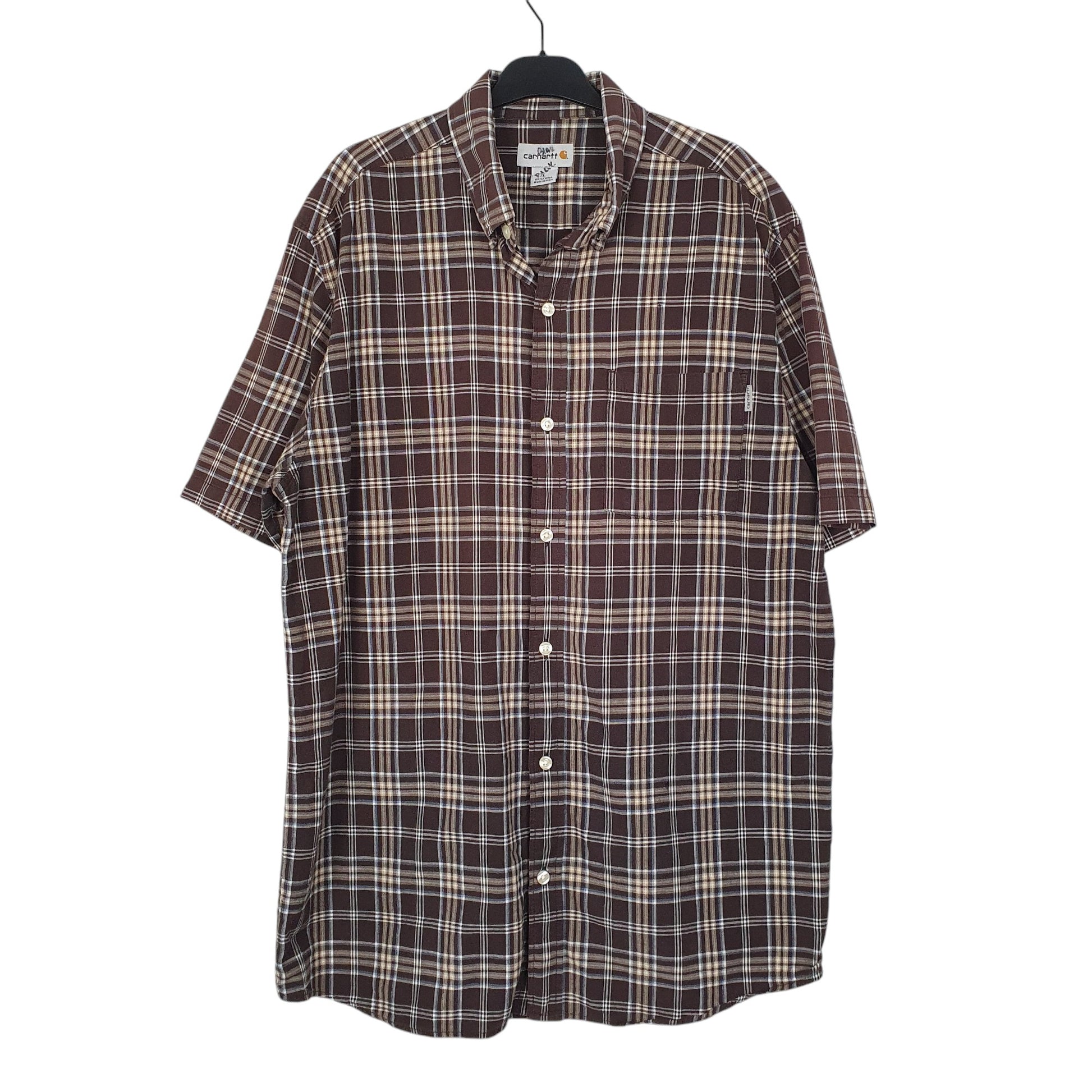 Mens Brown Carhartt  Short Sleeve Shirt