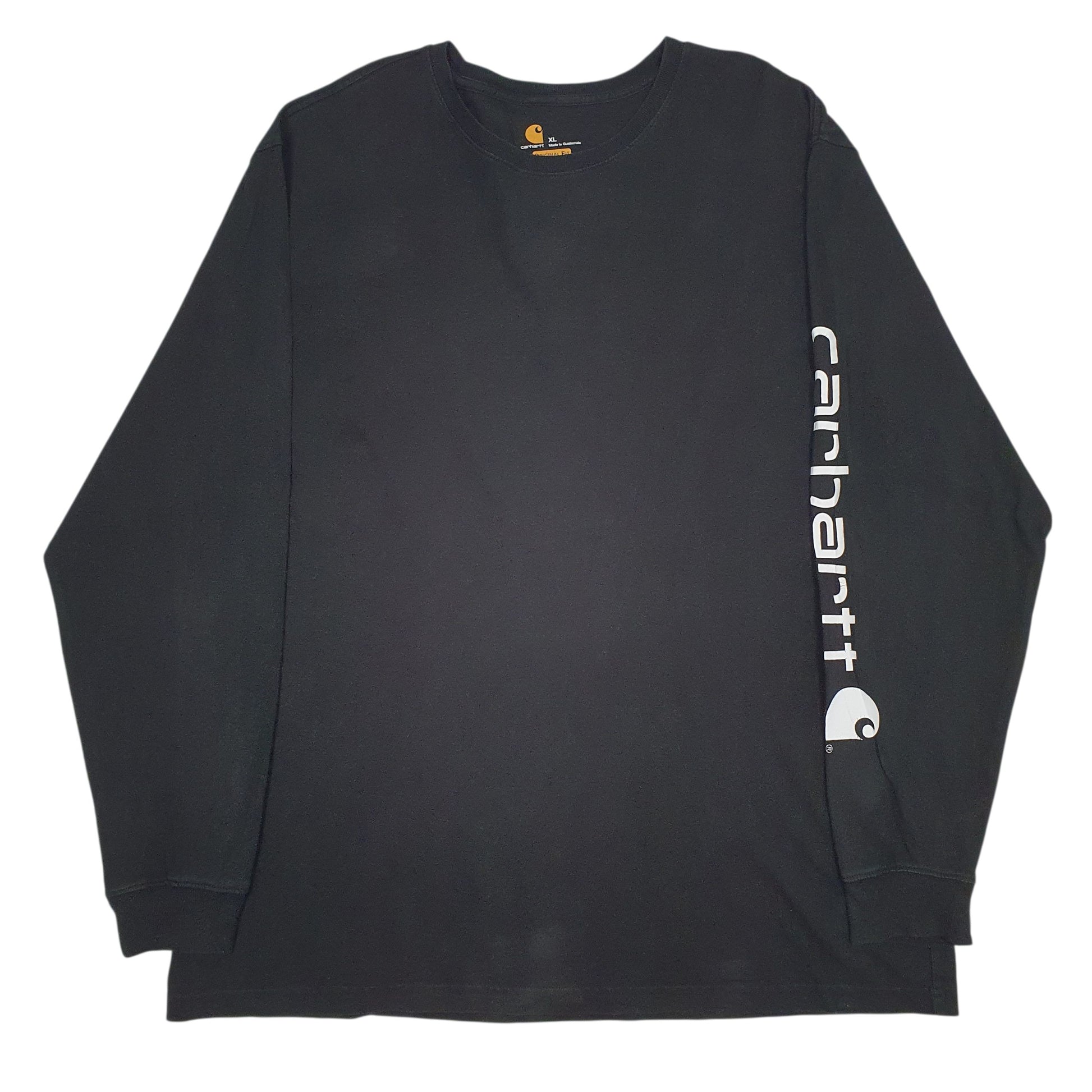 Mens Black Carhartt  Long Sleeve T Shirt