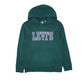 Mens Green Levis Spellout Hoodie Jumper