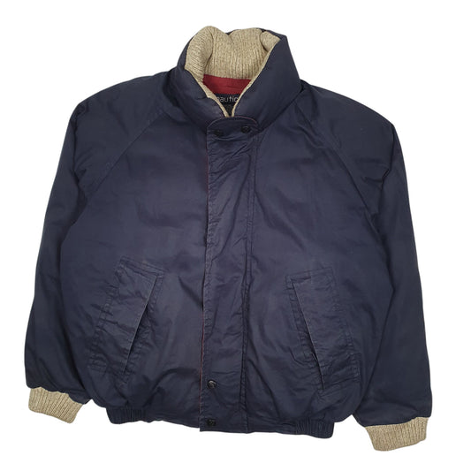 Mens Navy Nautica Vintage 90s Puffer  Coat