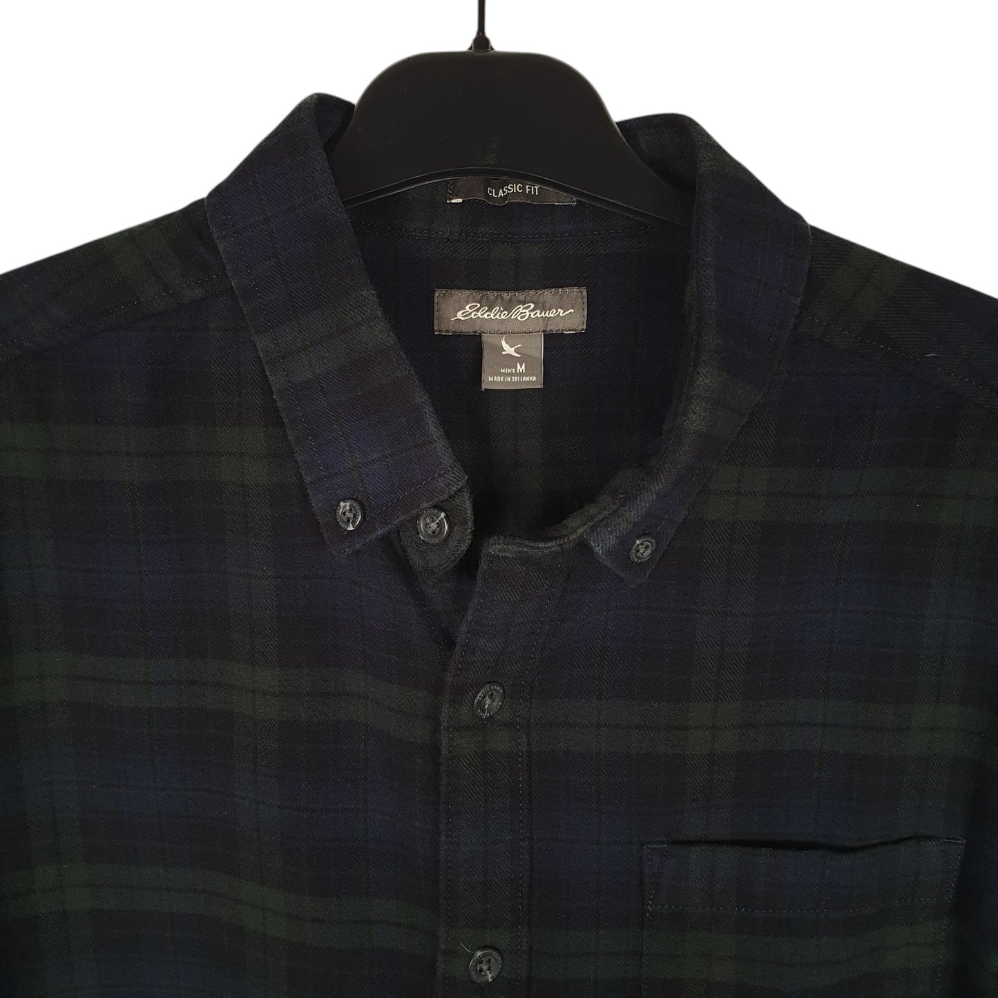 Mens Navy Eddie Bauer Thick Flannel  Shirt