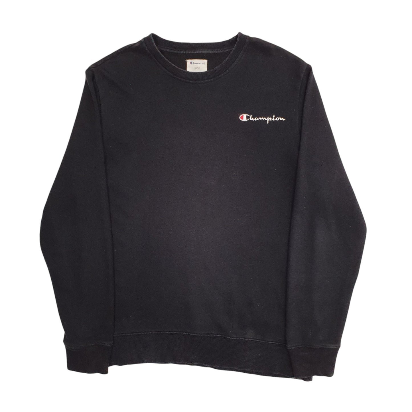 Mens Black Champion  Crewneck Jumper