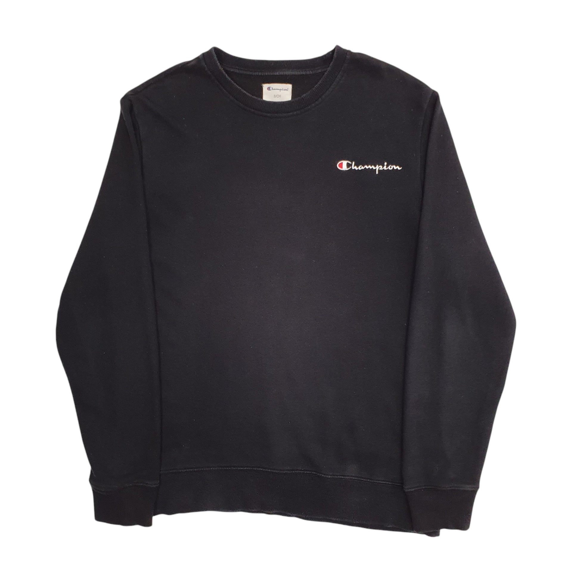 Mens Black Champion  Crewneck Jumper