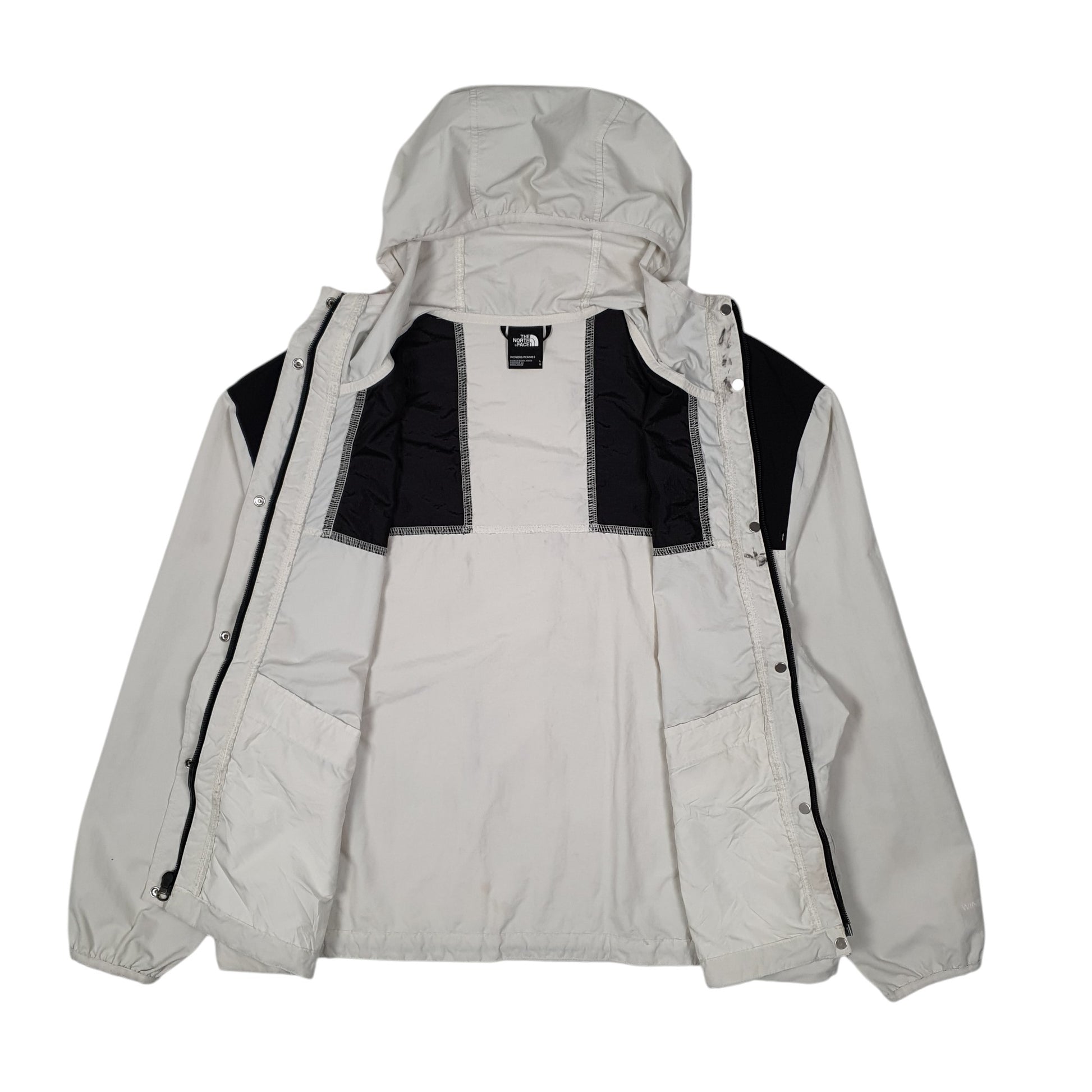 Womens White The North Face  Crewneck Coat