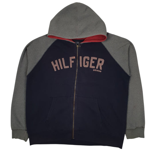 Mens Navy Tommy Hilfiger Hoodie Full Zip Jumper