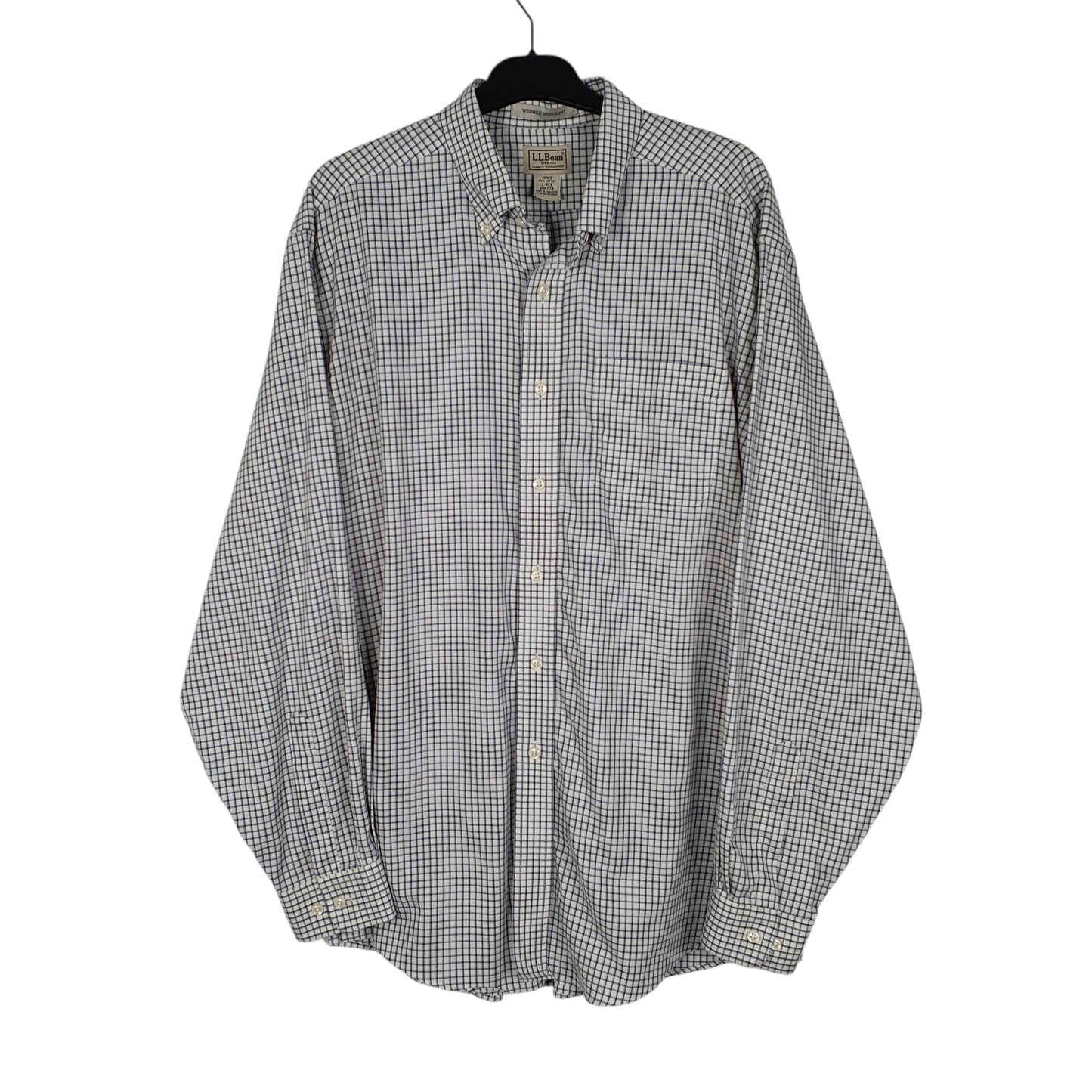 Mens White L.L.Bean  Long Sleeve Shirt