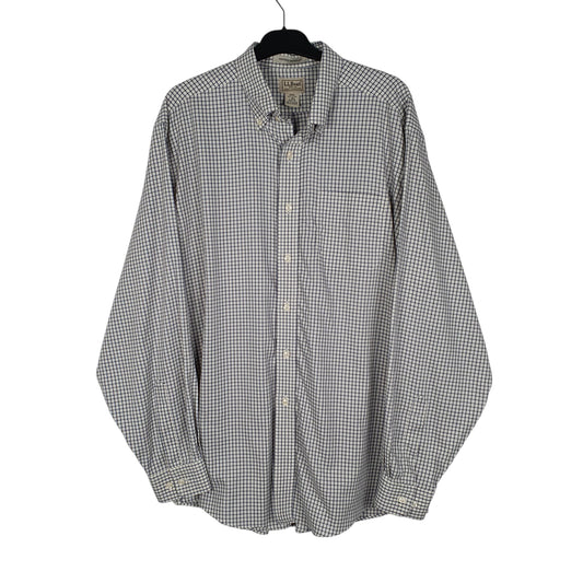 Mens White L.L.Bean  Long Sleeve Shirt