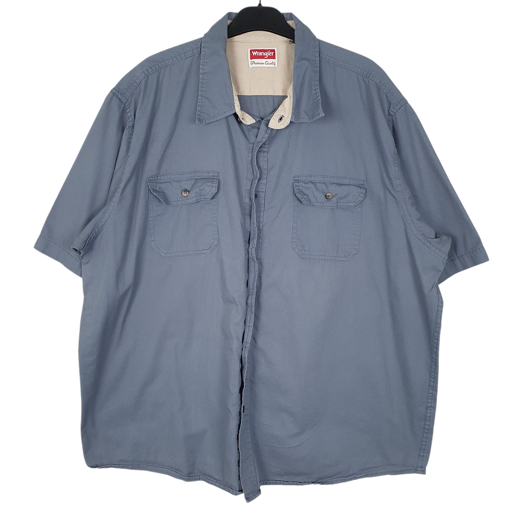 Mens Blue Wrangler  Short Sleeve Shirt