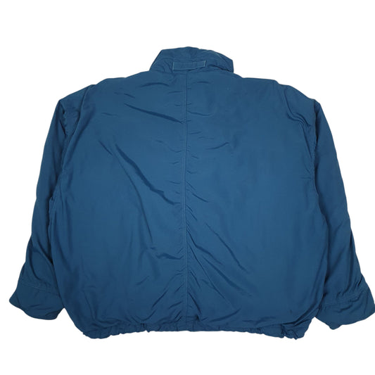 Womens Blue Patagonia Vintage 90s Fleece Lined Bomber  Coat