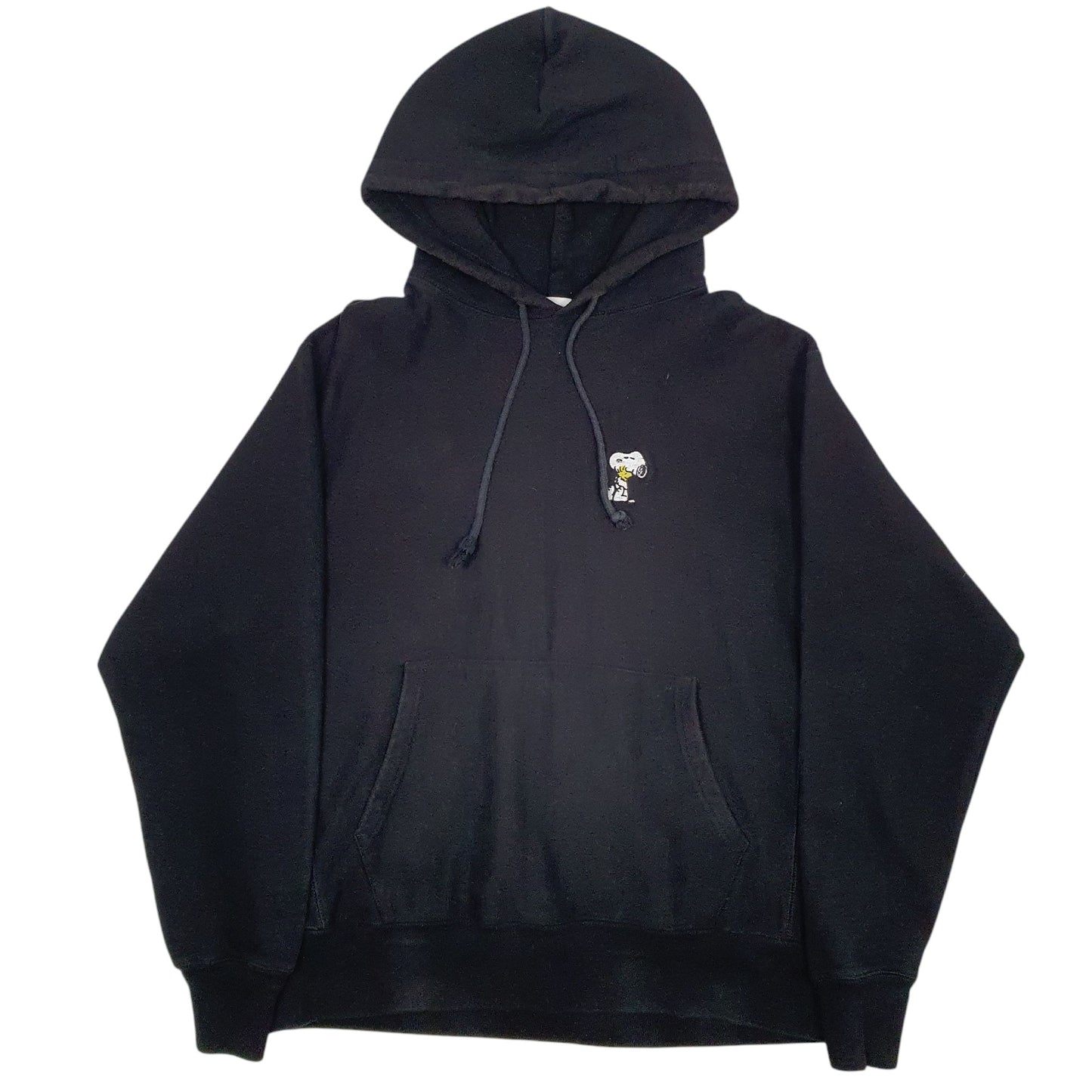 Mens Black Champion Snoopy Reverse Weave Hoodie Jumper