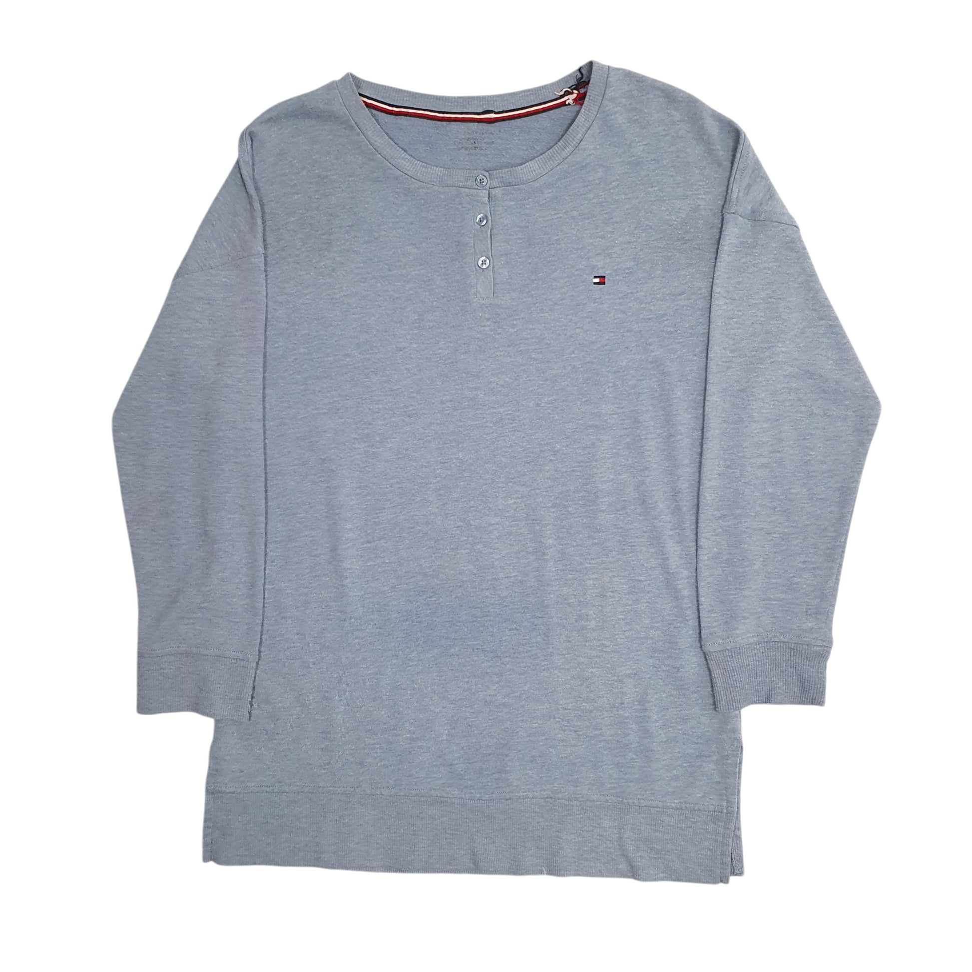 Womens Blue Tommy Hilfiger Midi Crewneck Jumper