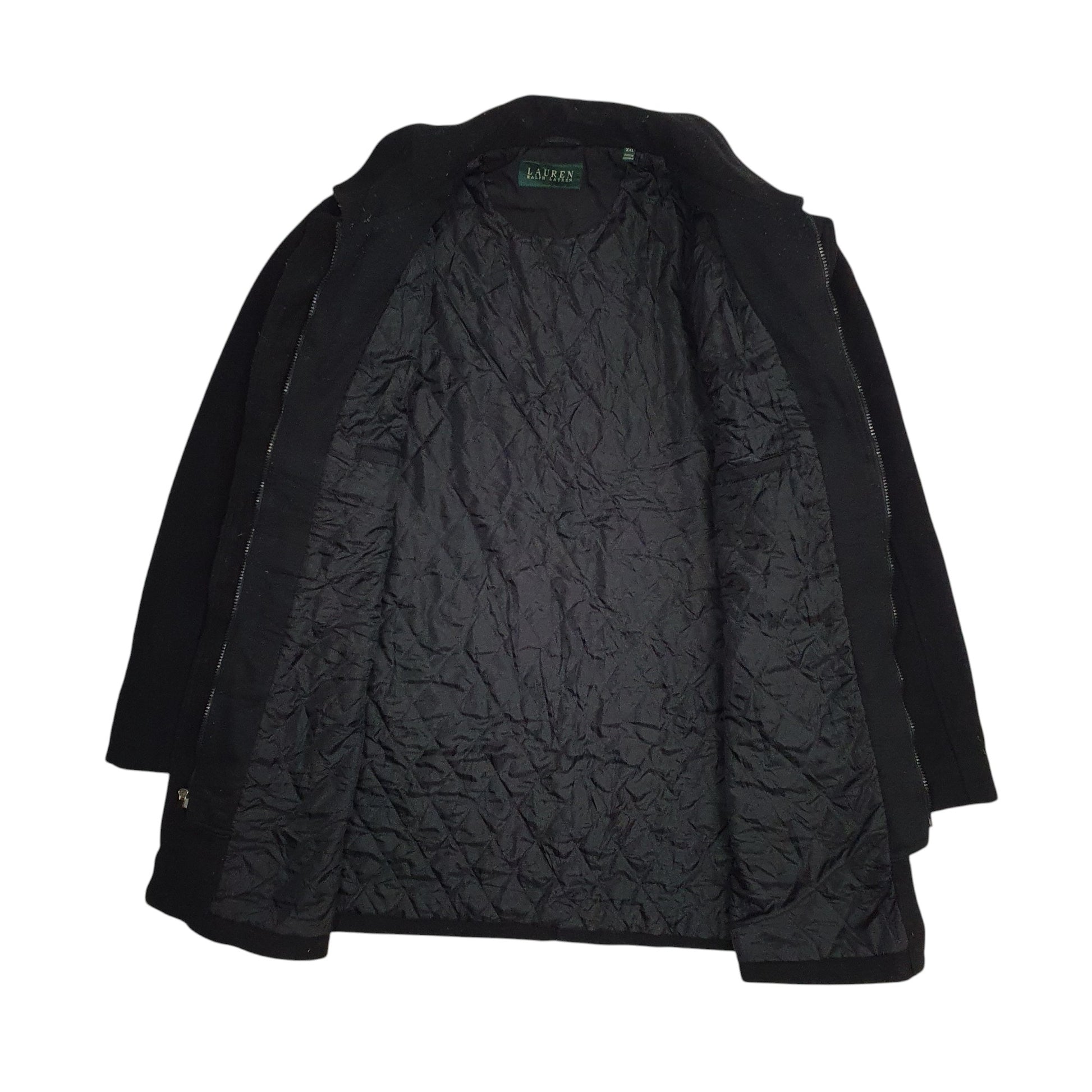 Mens Black Ralph Lauren Overcoat Trench  Coat