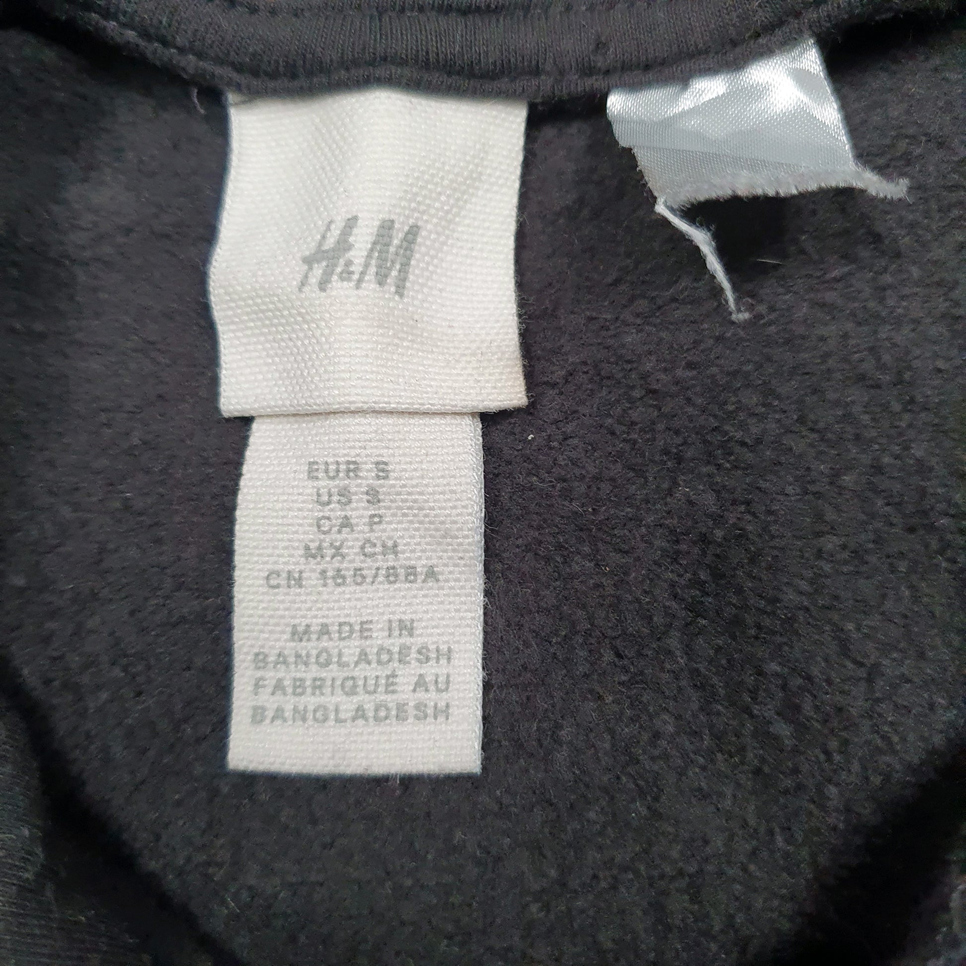Mens Black H&M Baggy Nirvana Hoodie Jumper