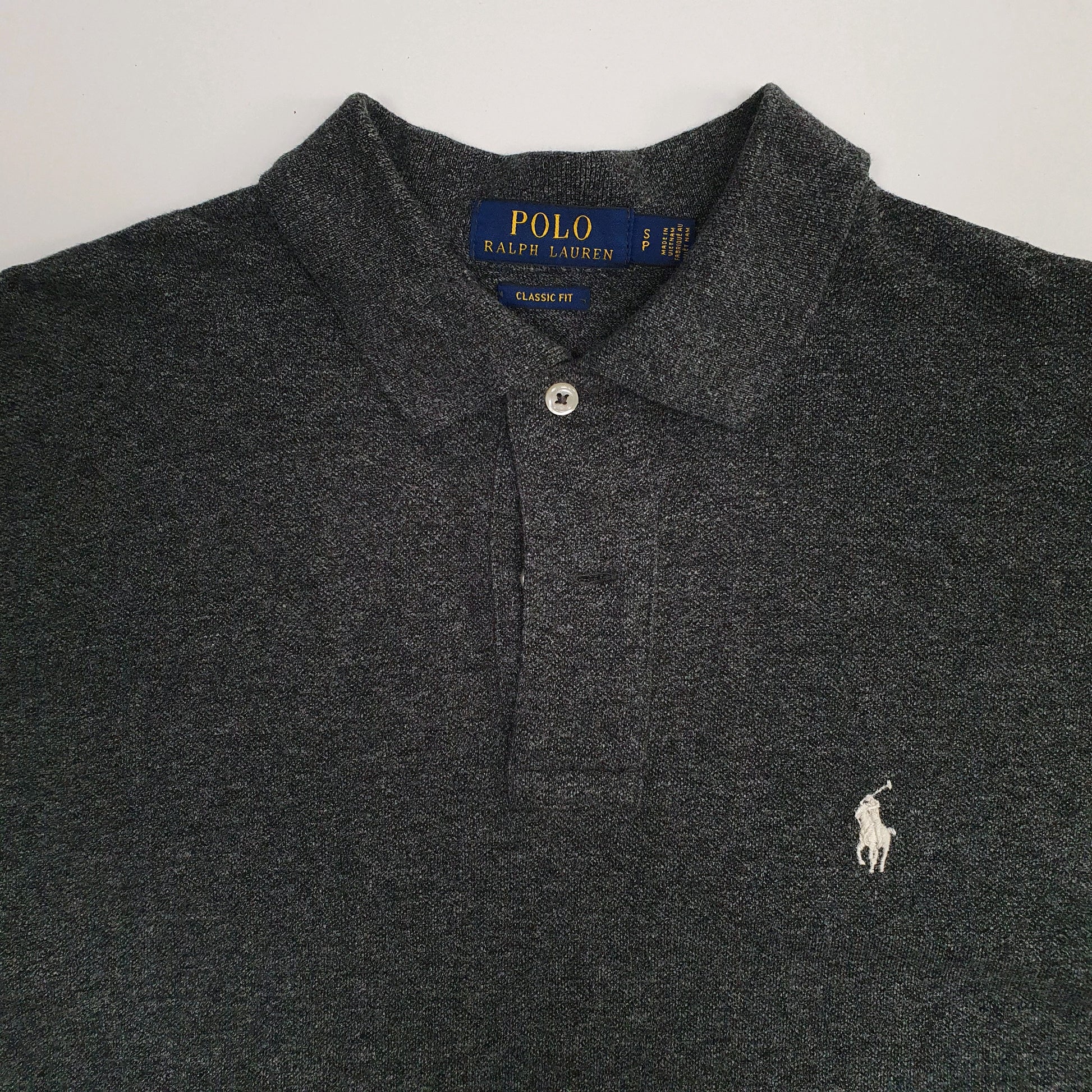 Mens Grey Polo Ralph Lauren Classic Fit  Polo Shirt
