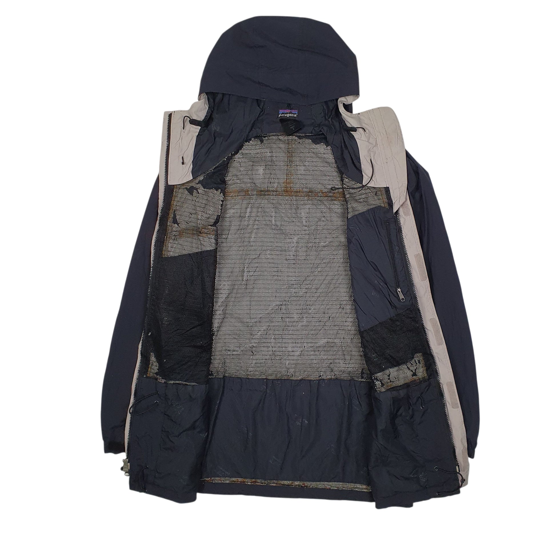 Mens Black Patagonia Storm Hooded  Coat