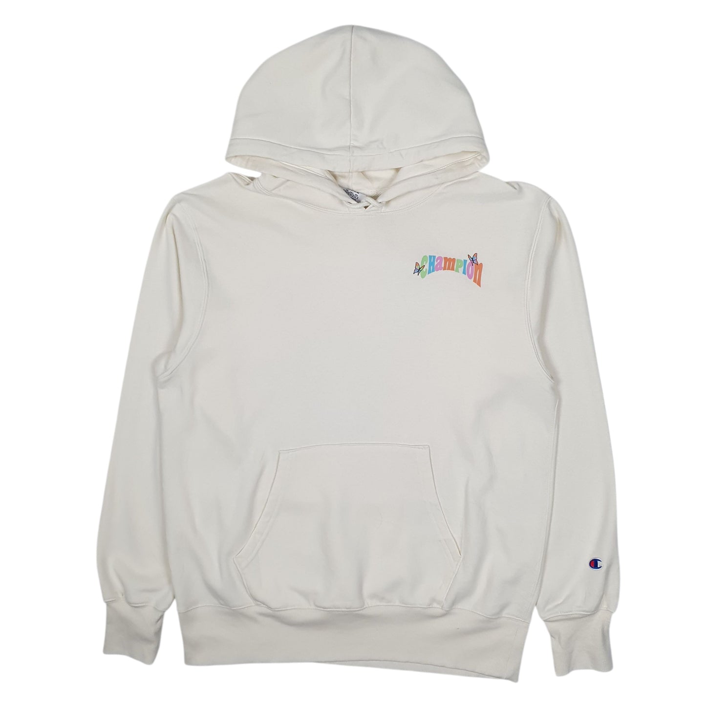 Mens Cream Champion  Hoodie Jumper
