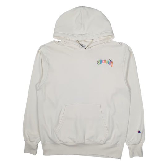 Mens Cream Champion  Hoodie Jumper