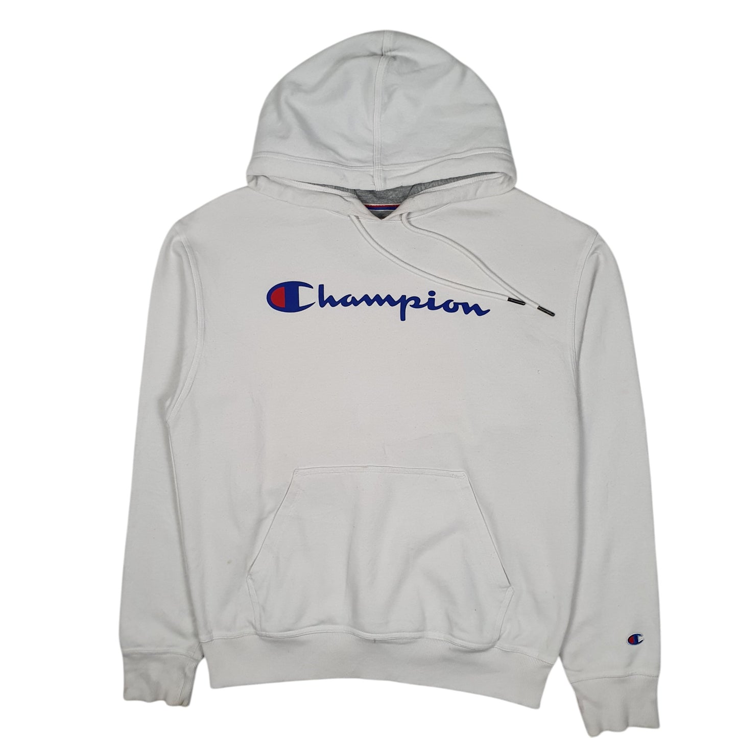 Mens White Champion  Hoodie Jumper