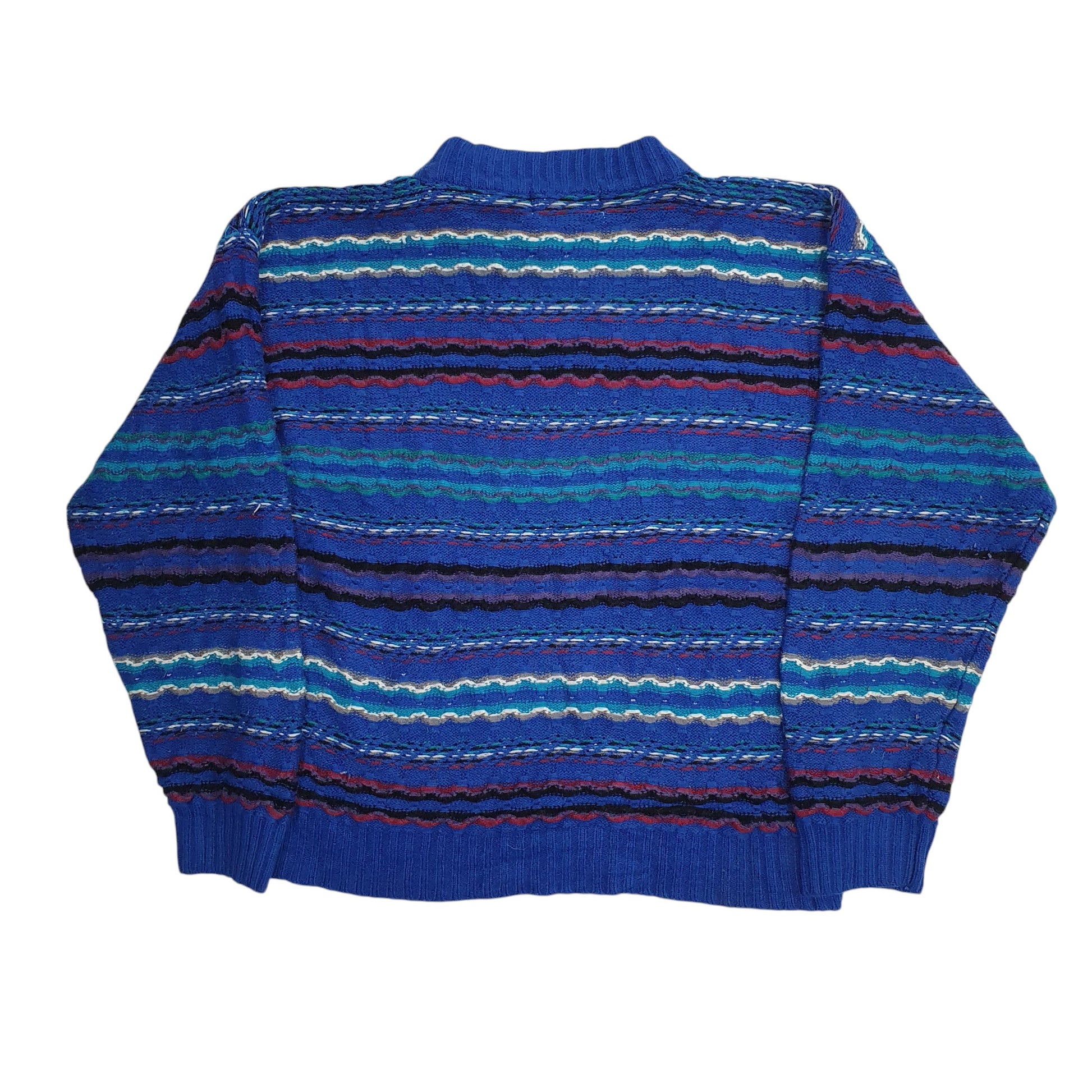 Mens Blue Concrete Mix Funky Crewneck Jumper