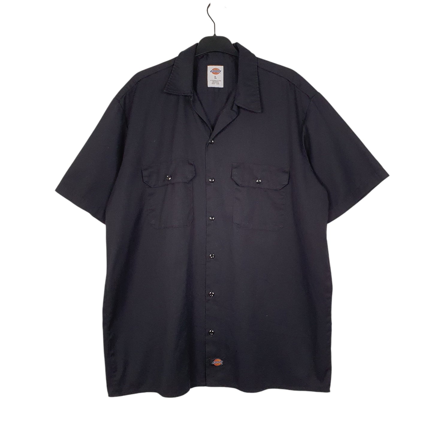 Mens Black Dickies  Short Sleeve Shirt