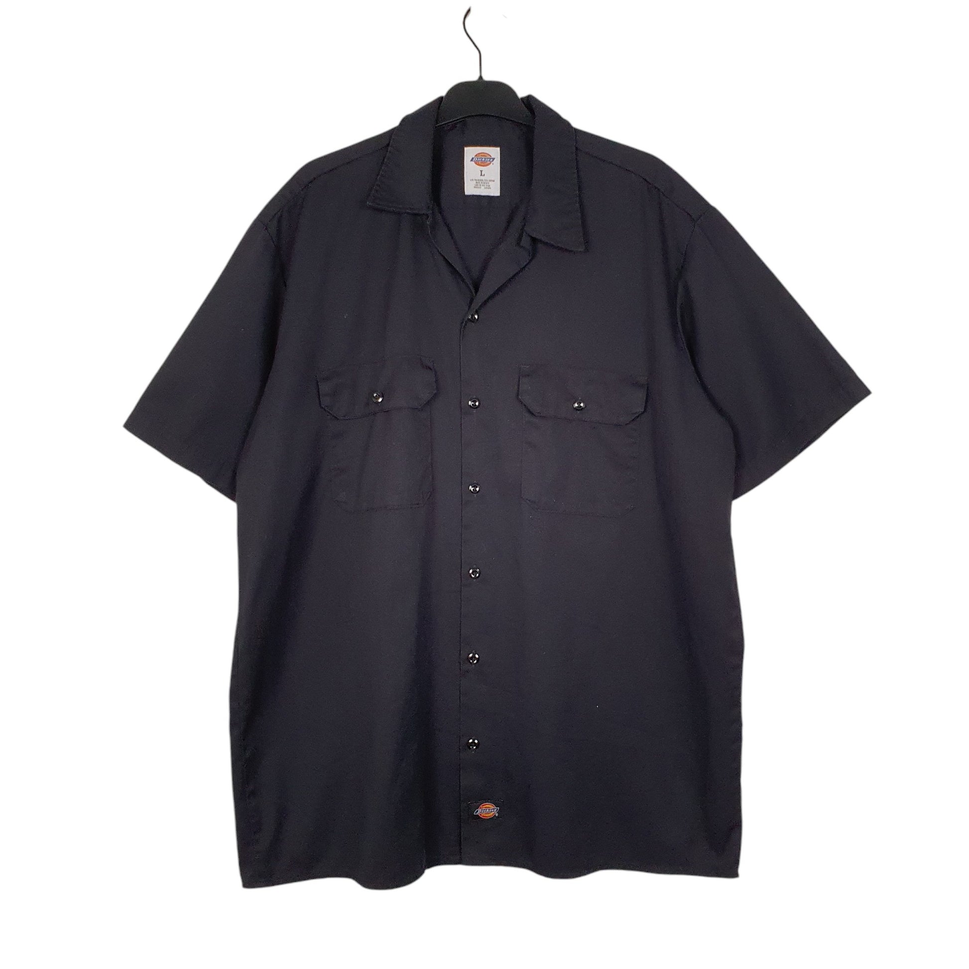 Mens Black Dickies  Short Sleeve Shirt