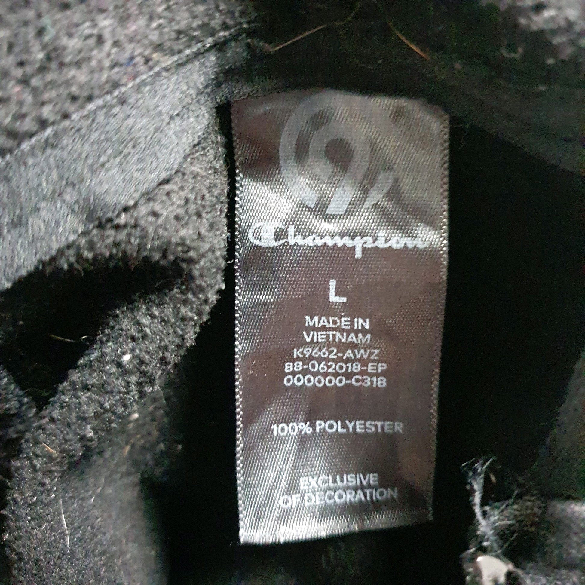 Womens Black Champion  Full Zip Jumper