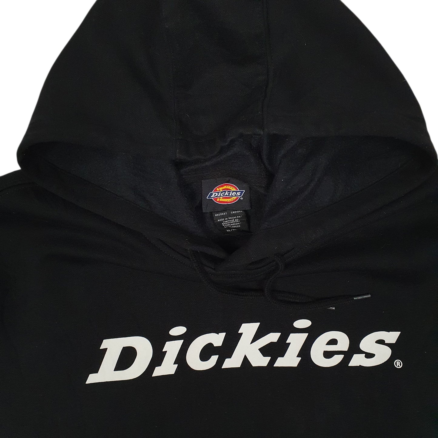 Mens Black Dickies Spellout Hoodie Jumper