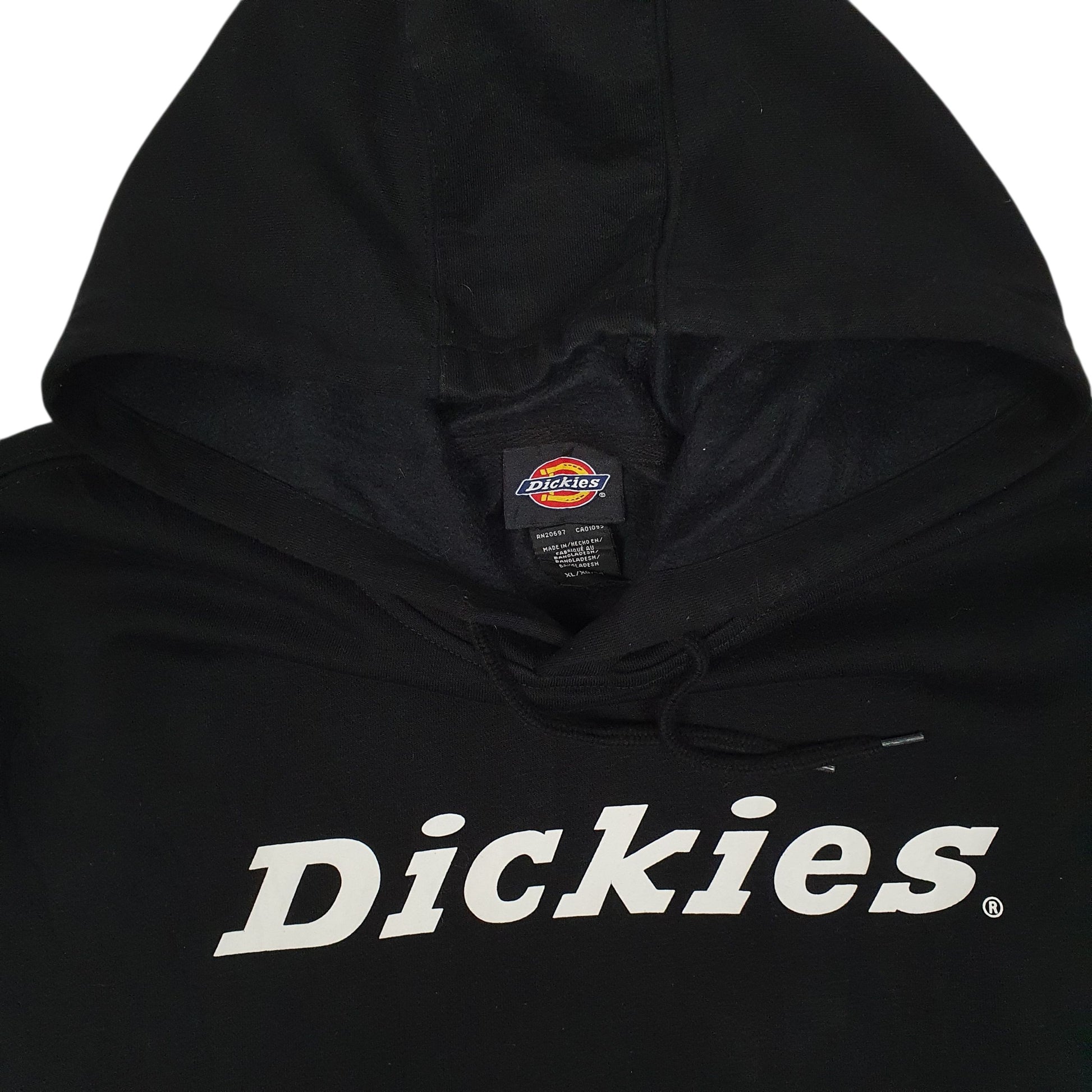 Mens Black Dickies Spellout Hoodie Jumper